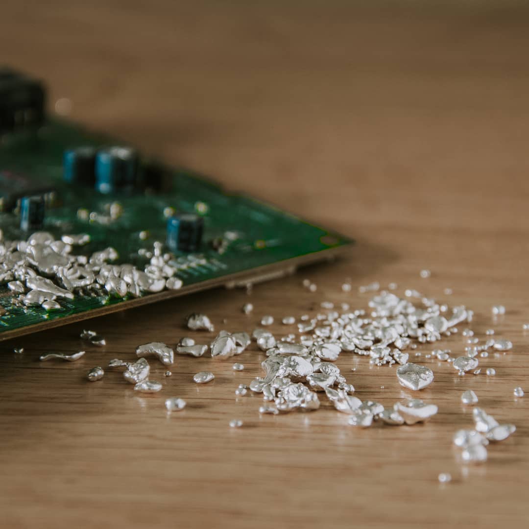 Ashley Heather recycled silver from e-waste