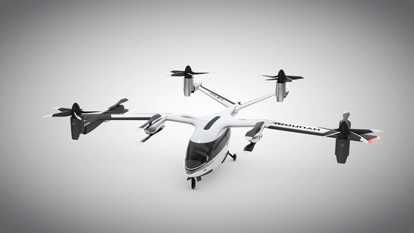 Uber Hyundai S-A1 taking off and cruising