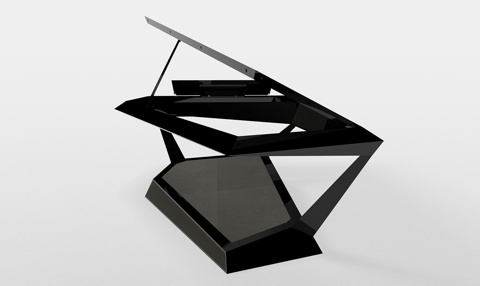 Facet Grand Piano back view