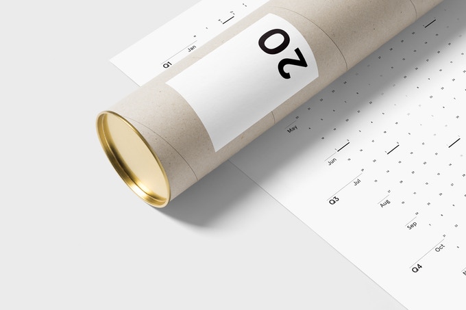 Curious Sound Objects Hyper Minimal Calendar