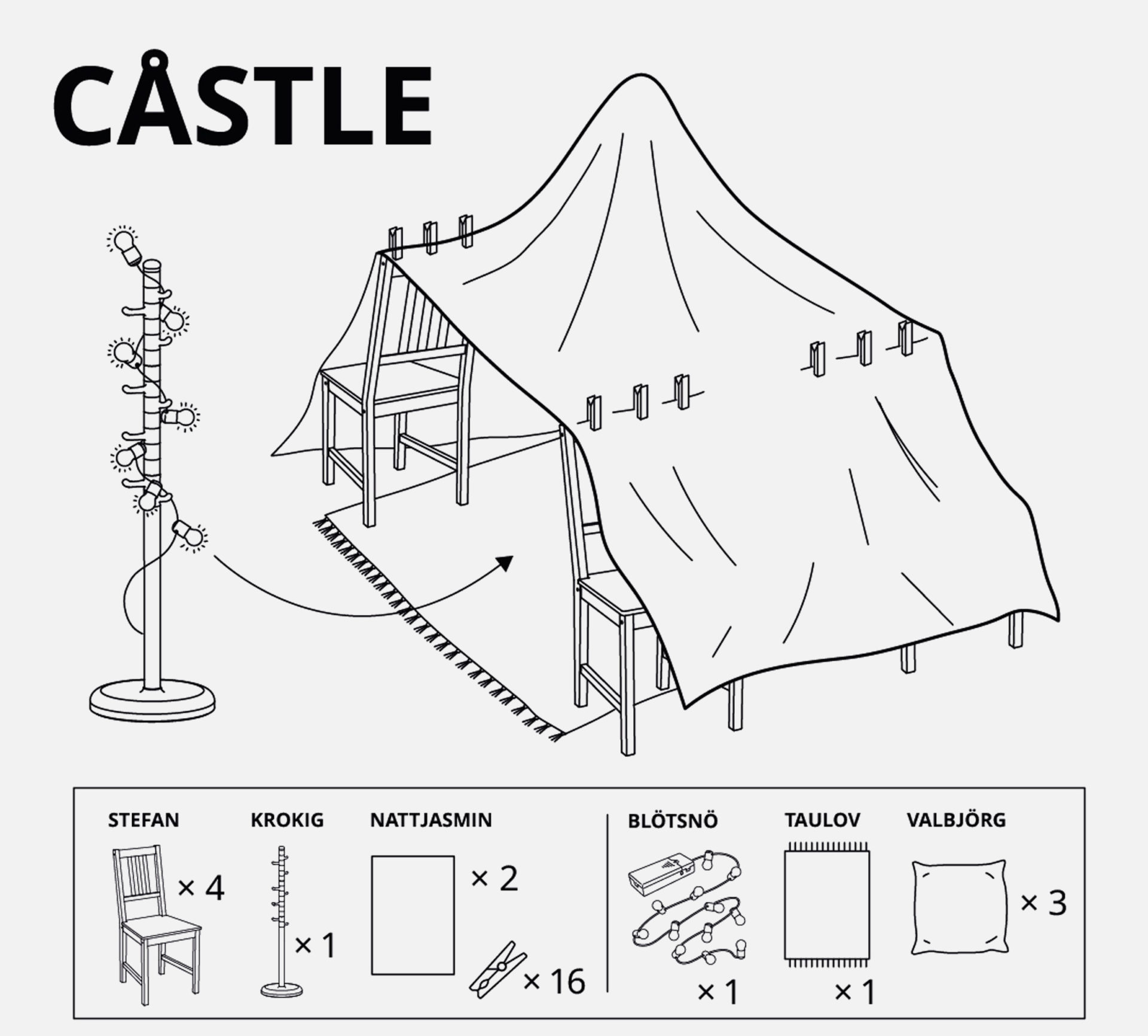 An IKEA Guide For Children On How To Build Pillow Forts