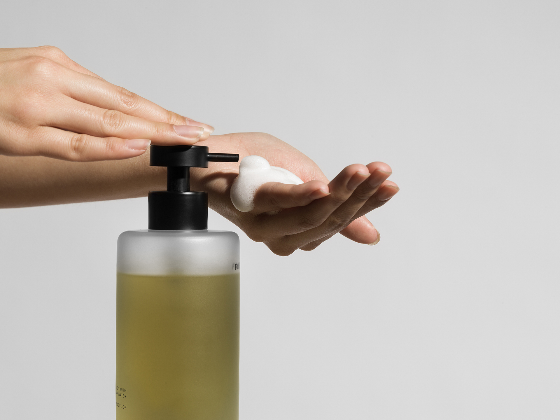 Foamy hand soap is created