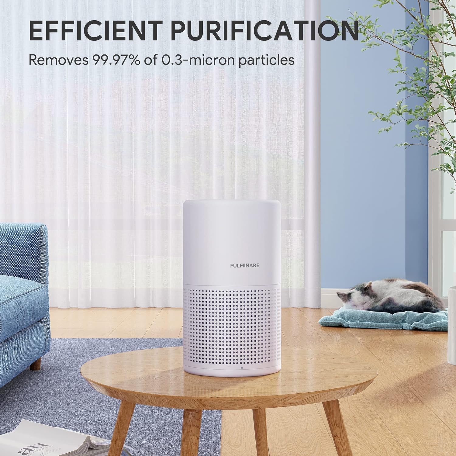 MORENTO Air Purifiers for Home Large Room up to 1076 Sq Ft with PM 2.5  Display Air Quality Sensor, H13 True HEPA Filter Remove 99.97% of Pet Hair  with