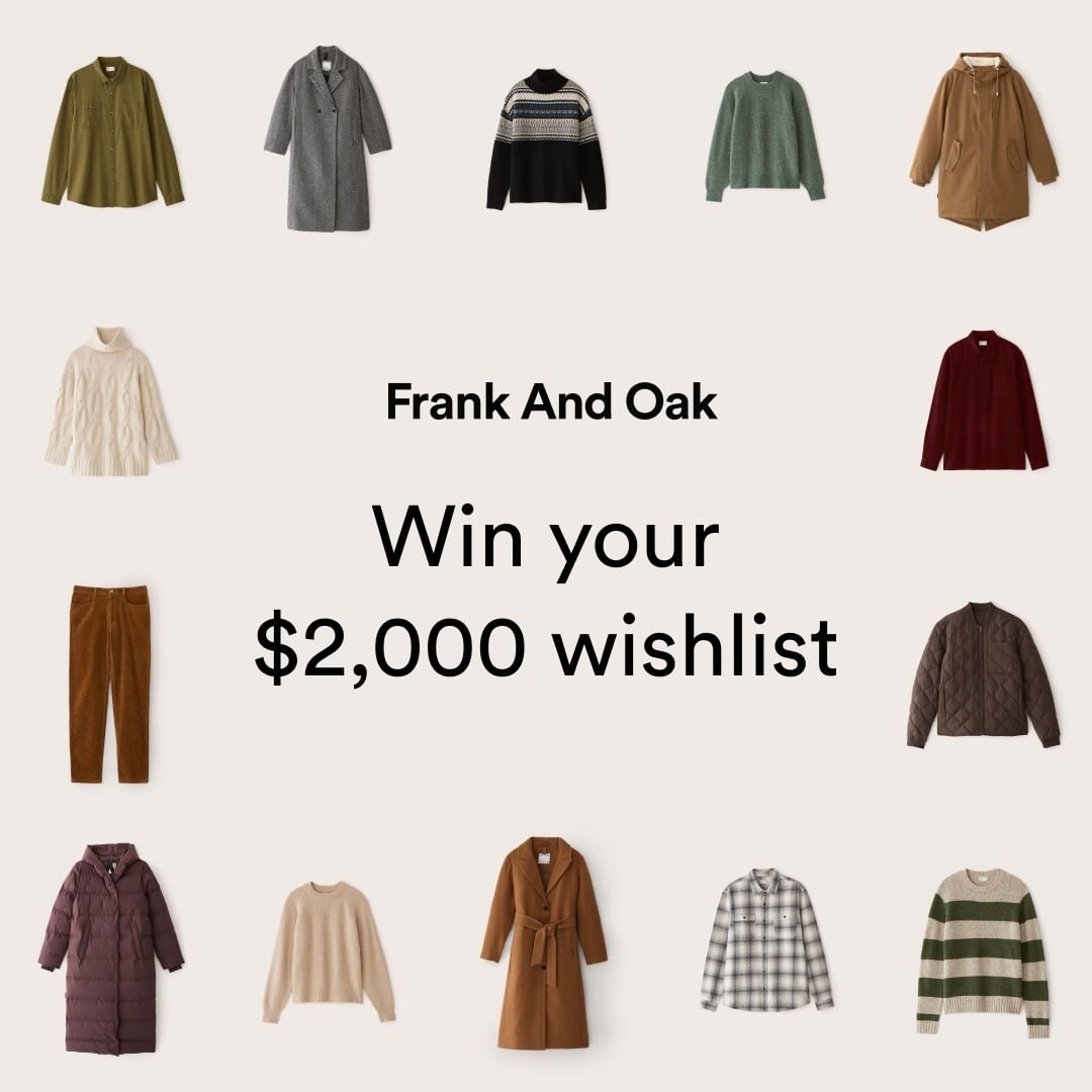 Frank And Oak Giveaway