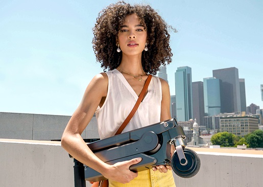 Hyundai electric scooter folded