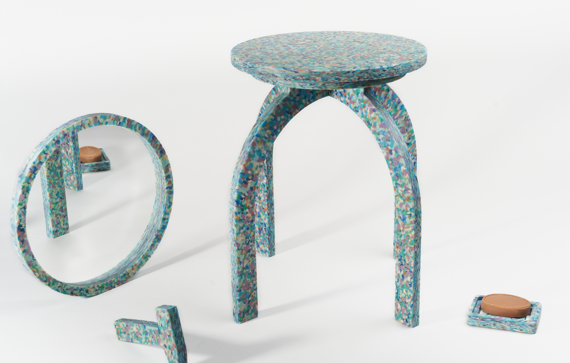 This Recycled Plastic Stool By 56 Hours Can Be Flat Packed